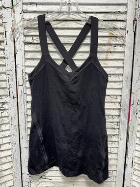 Women's Black Lululemon Mile a Minute Tank Top Size 6
